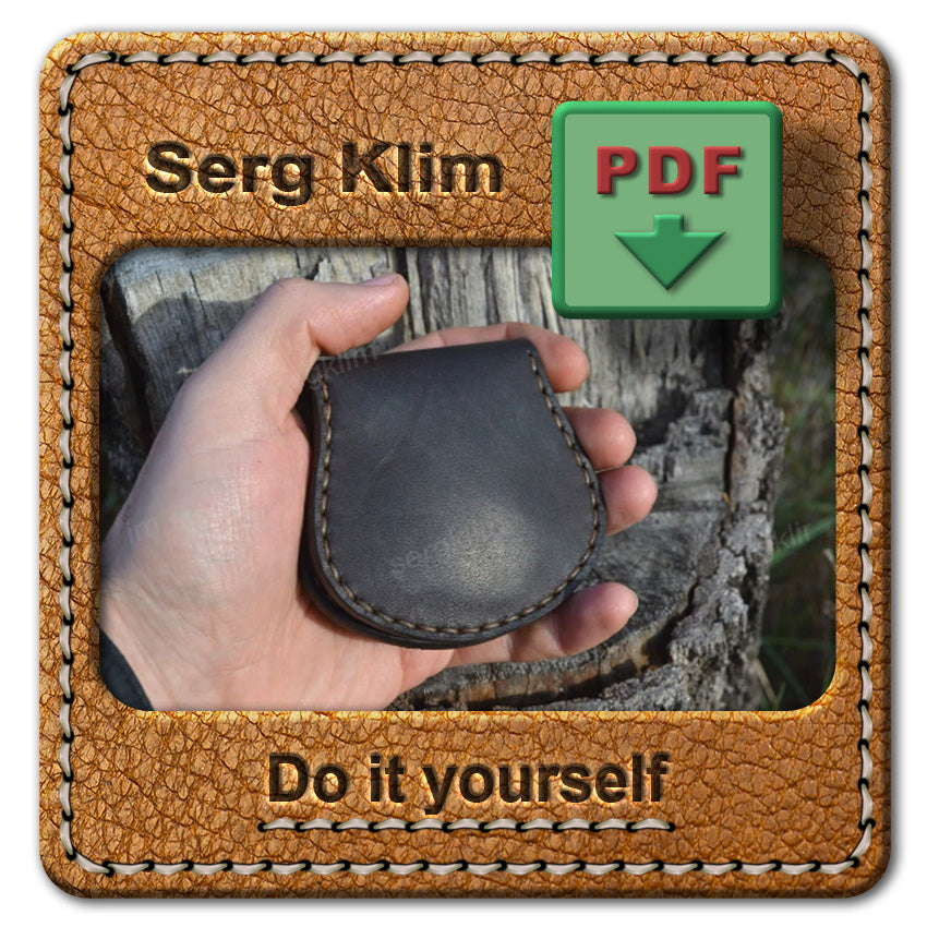 Leather Pouch Pattern #16 - Handcrafted Elegance - Pdf Download - coin purse