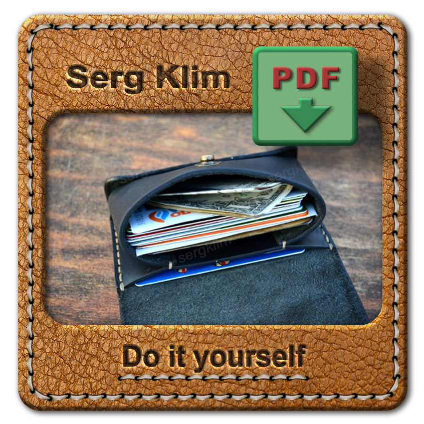 Leather Wallet Pattern #14- Craftsman's Choice - Pdf Download - Leather wallet Pattern