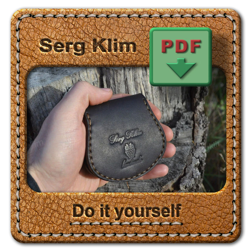 Leather Pouch Pattern #16 - Handcrafted Elegance - Pdf Download - coin purse