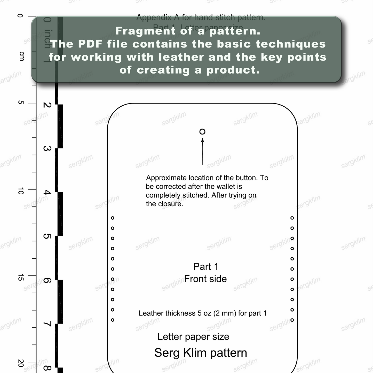 Leather Wallet Pattern #14- Craftsman's Choice - Pdf Download - Leather wallet Pattern