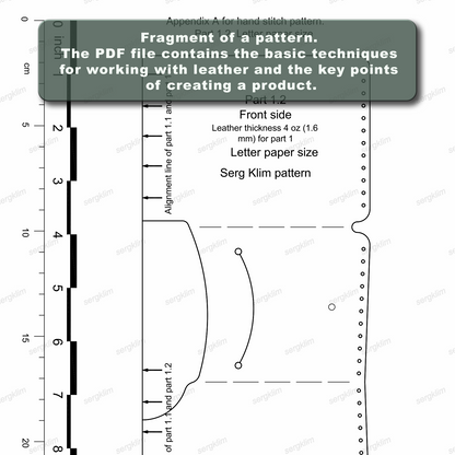 Leather Waller Pattern #18 - Sleek Simplicity - Pdf Download