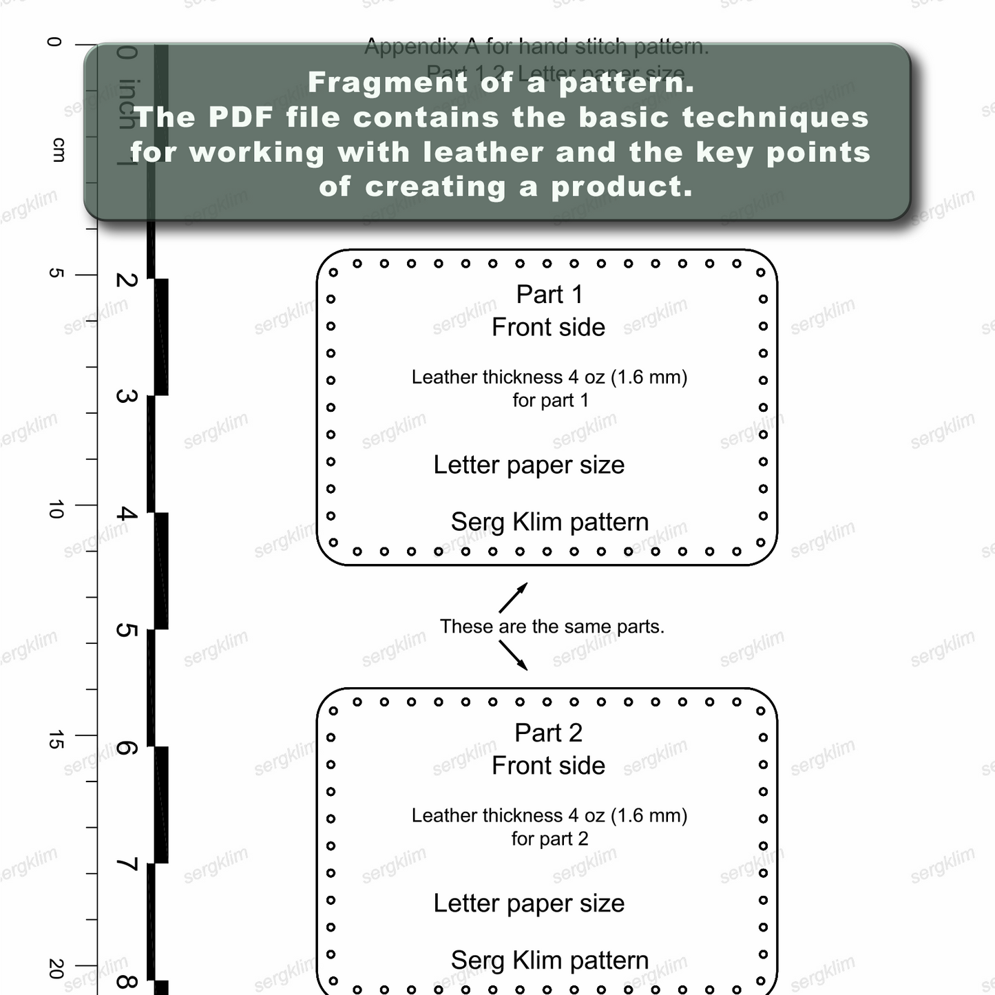 Leather Cardholder Pattern #19 - Craftsman's Canvas - Pdf Download