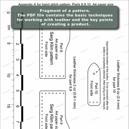 Leather Wallet Pattern #2 - Elevate Your Leathercraft Skills - Leather wallet Template