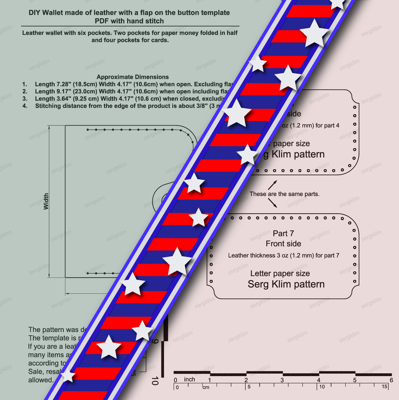 Leather Walleet Pattern #12