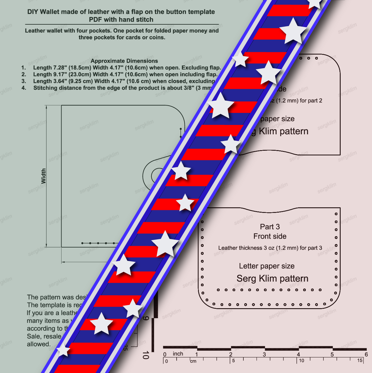 Leather Waller Pattern #13 - Classic Elegance - Pdf Download